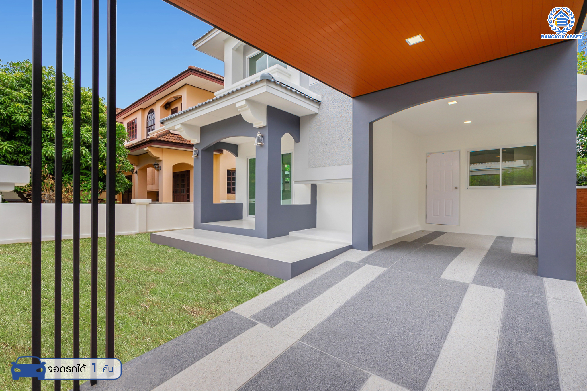 บ้านมือสองตกแต่งใหม่ ม.บ้านติวานนท์ ปากเกร็ด แบรนด์ Q.House เนื้อที่ 51 ตร.ว. ฟังก์ชันพร้อมทุกการเข้าอยู่ 3 ห้องนอน 2 ห้องน้ำ 1 ที่จอดรถ บนทำเลศักยภาพ ใกล้ทางด่วน, เซ็นทรัล "แจ้งวัฒนะ" และรถไฟฟ้าสายสีชมพู "สถานีแยกปากเกร็ด"...